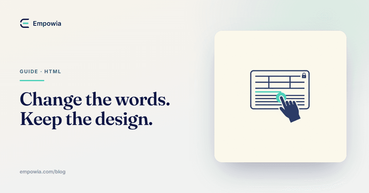 How to Change HTML Text Without Breaking Layout