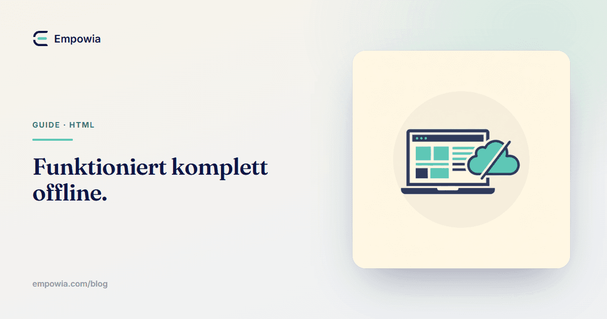 HTML offline bearbeiten, ohne Verbindung