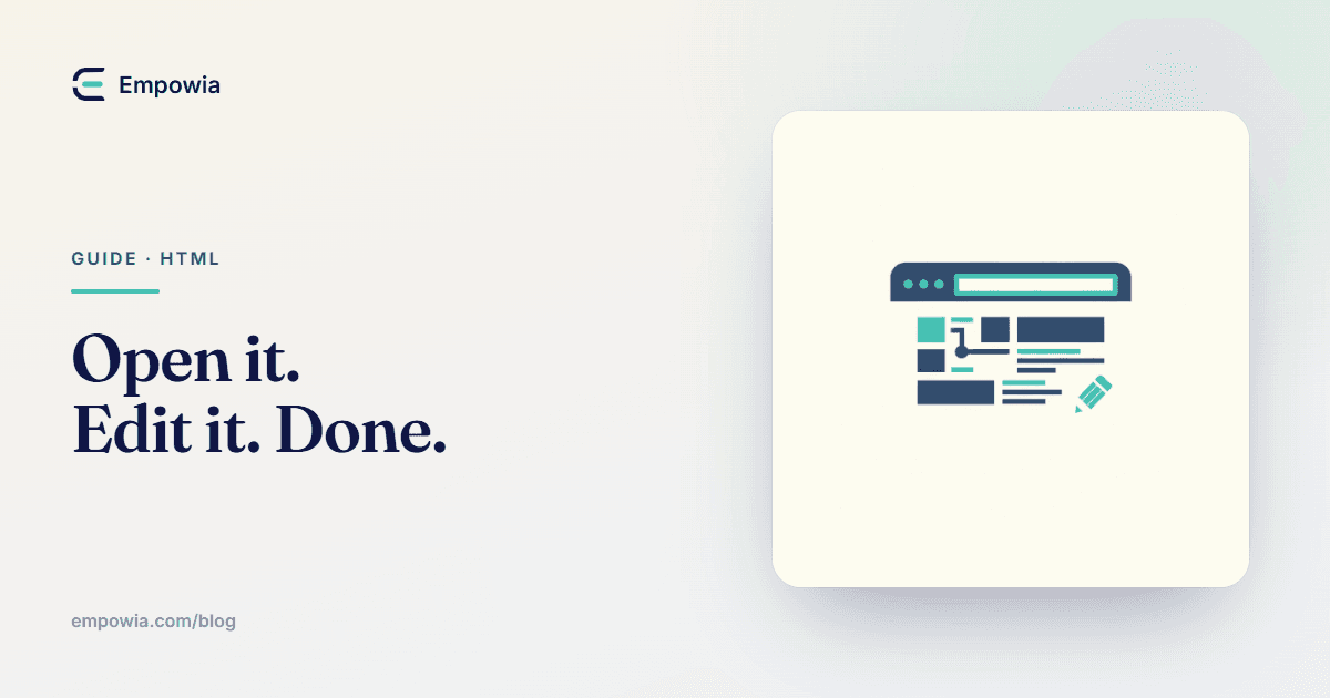 How to Open and Edit an HTML File in Your Browser